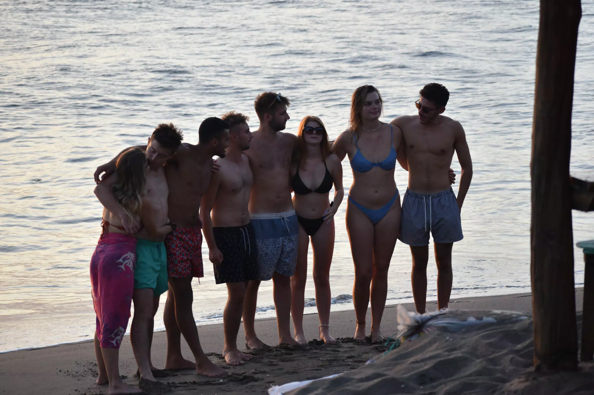 People in Swimsuits at the Simple Beach Lodge, Las Peñitas, Nicaragua