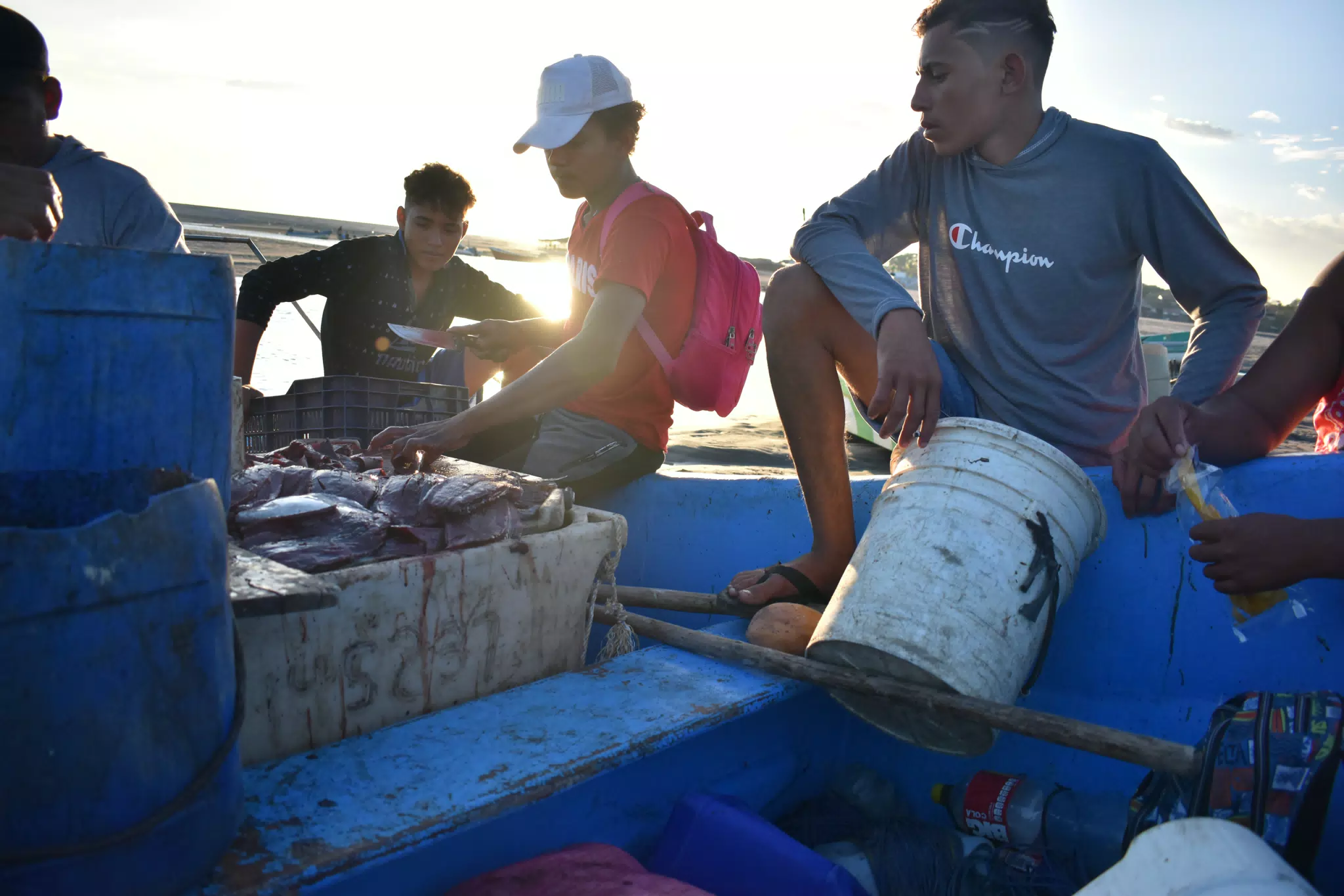 Fishermen in Las Peñitas, Nicaragua
