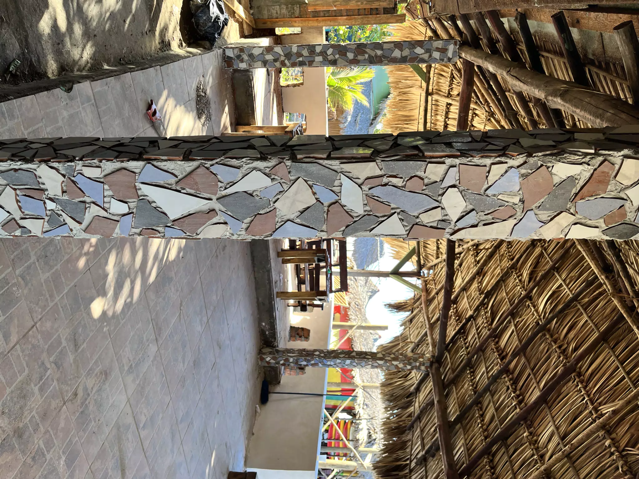 New Mosaic Tiles on Pillars at New Simple Bar