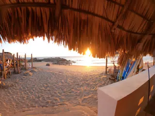 Sunset on Las Penitas from Simple Bar