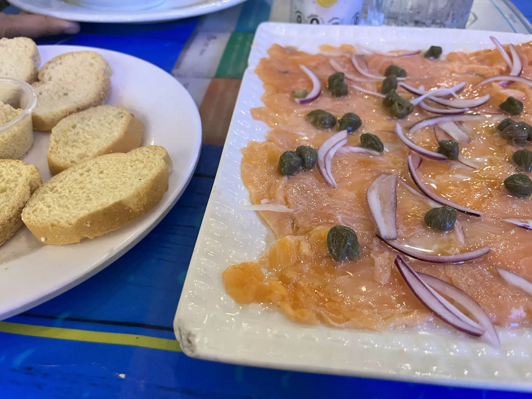 Salmon Carpaccio at Don Ceviche Managua