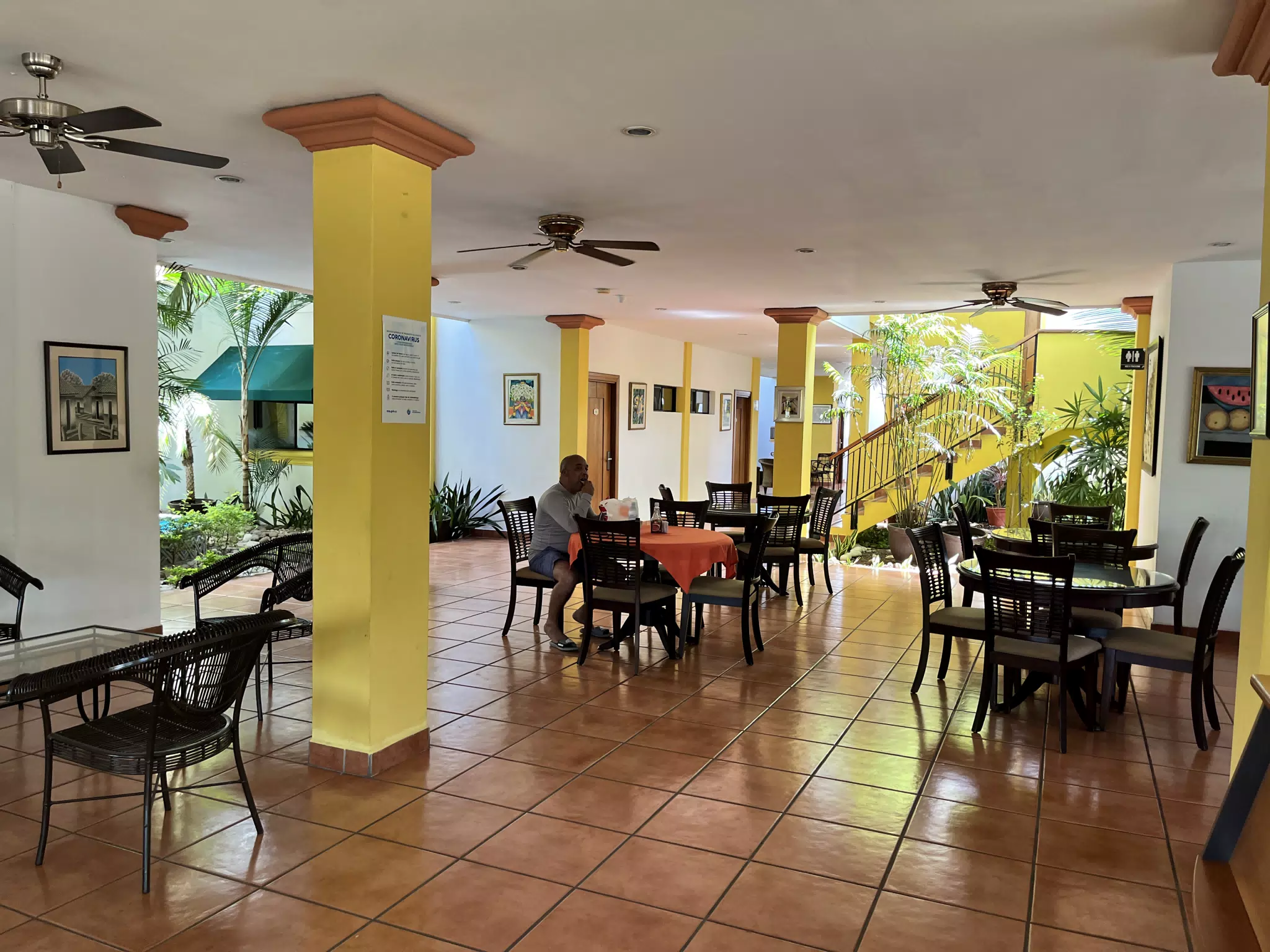 Lobby of Hotel Brandts in Managua