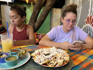 Ivonne and Martina with Tacos