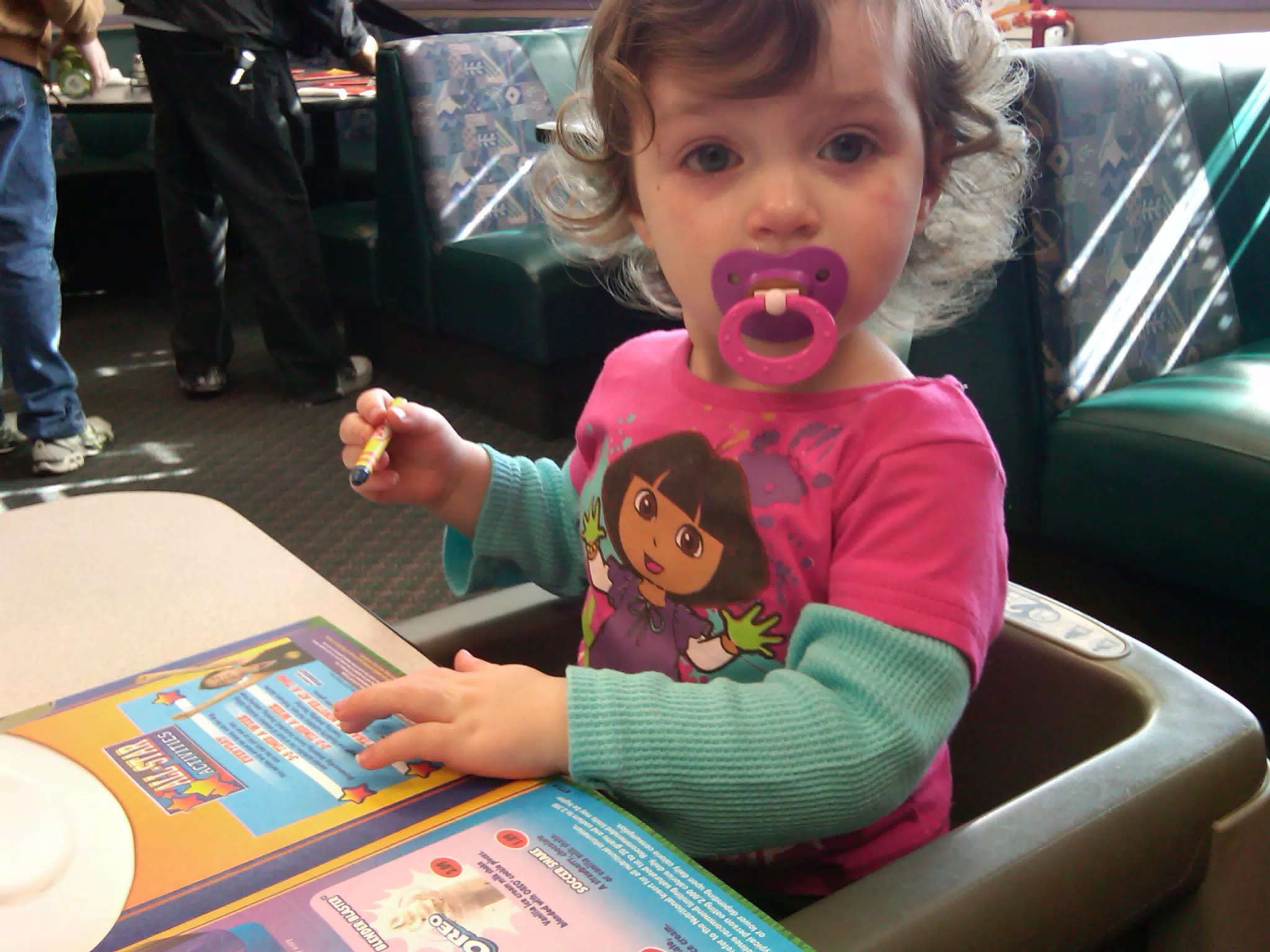 Liesl at Dennys on Her Birthday