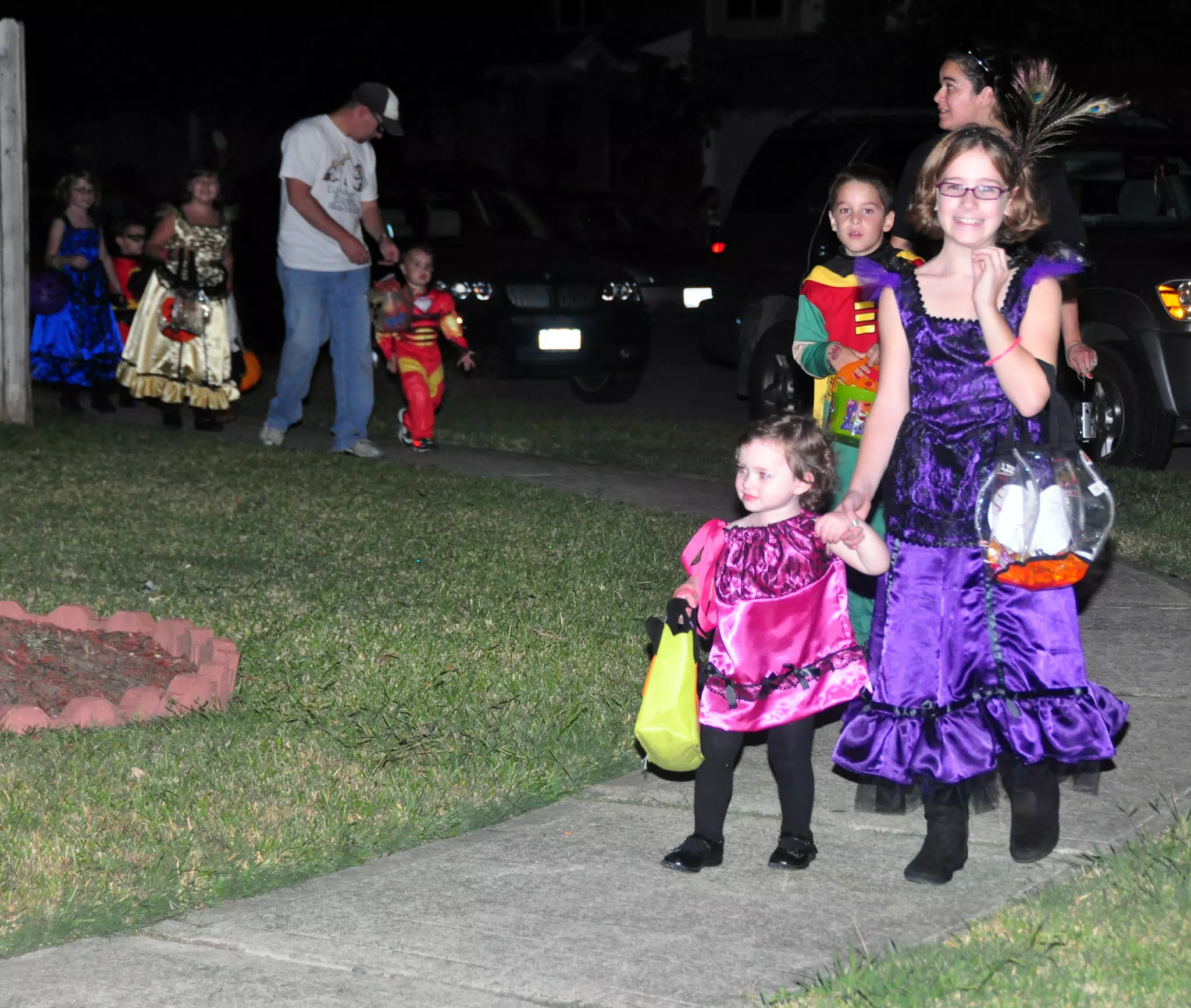 Liesl and Madeline Leading the Halloween Line