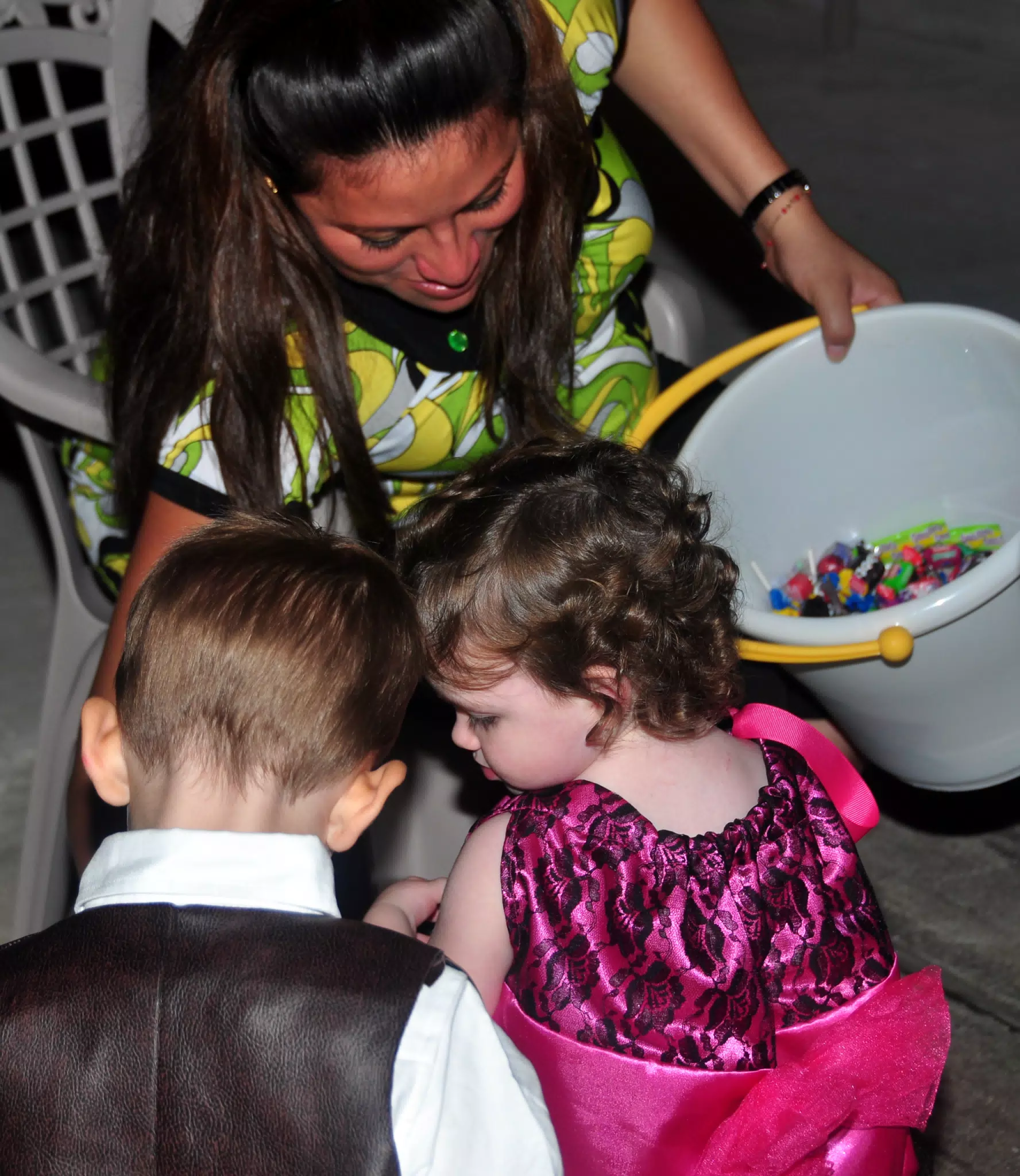 Liesl and Garrett Getting Candy