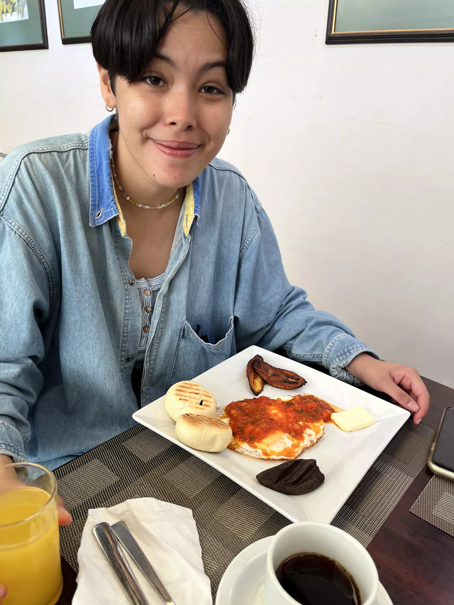 Valentina with Guatemalan Breakfast