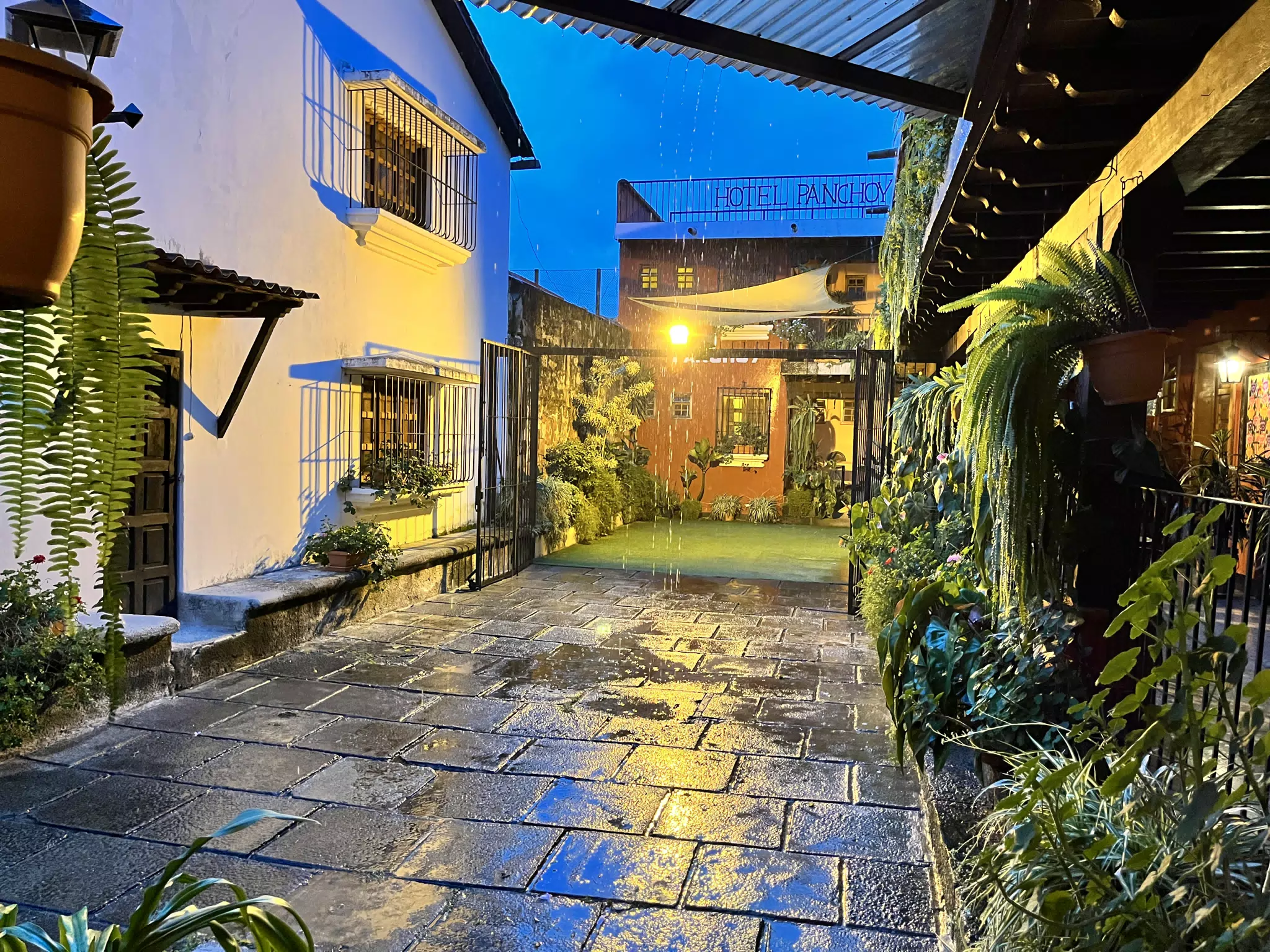 Hotel Panchoy in the Rain, Antigua, Guatemala