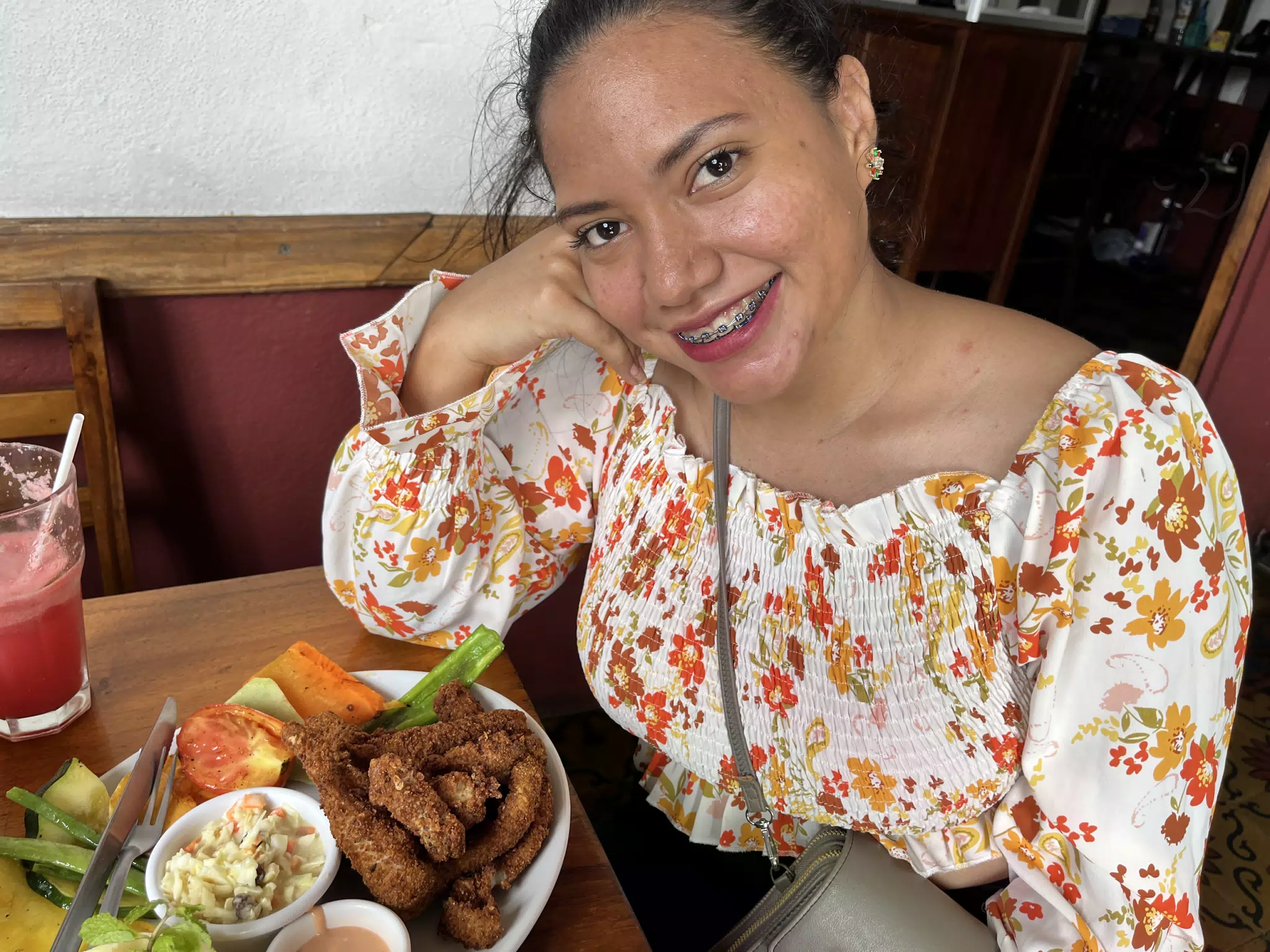 Eva with Lunch at Desayunazo in Leon Nicaragua