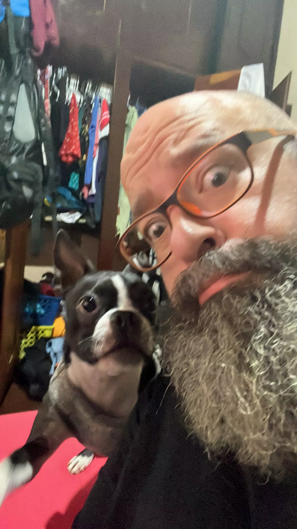 Selfie with Clive the Boston