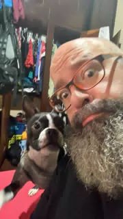 Selfie with Clive the Boston