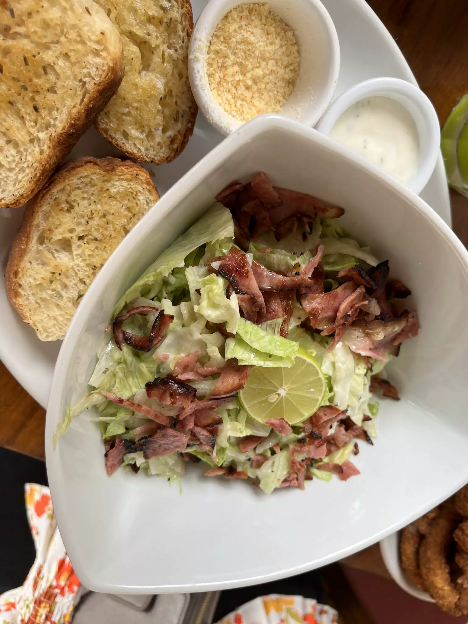 Ceasar Salad with Bacon at Desayunazo in Leon Nicaragua