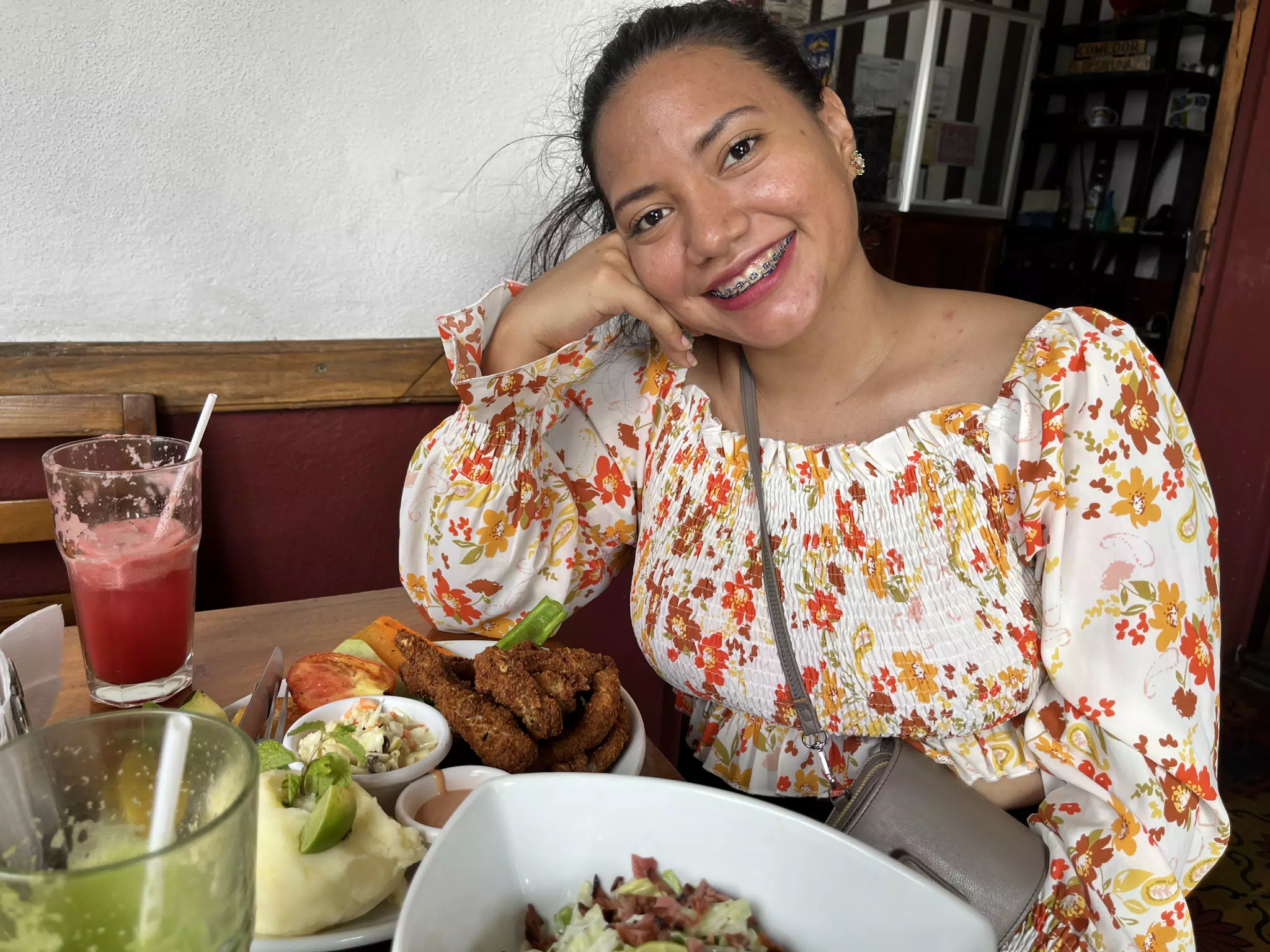 Eva Eating Lunch at Desayunazo in Leon
