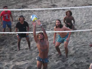 Beach Volleyball in Las Peñitas, Poneloya, Nicaragua at the Simple Beach Lodge