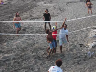 Beach Volleyball in Las Peñitas, Poneloya, Nicaragua at the Simple Beach Lodge