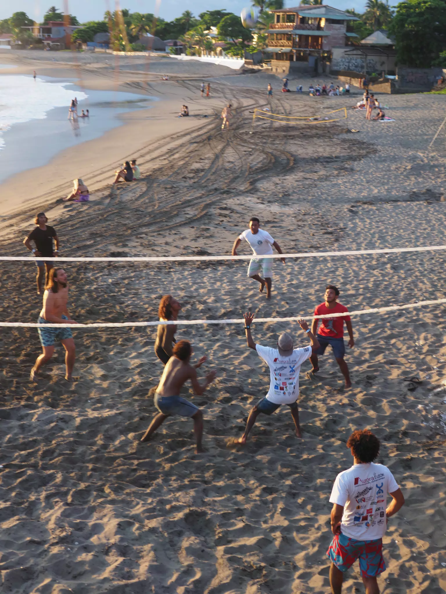Beach Volleyball in Las Peñitas, Poneloya, Nicaragua at the Simple Beach Lodge