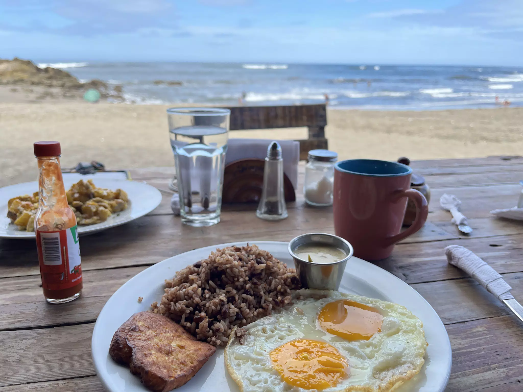 Breakfast at the Simple Beach Lodge, Las Peñitas, Nicaragua