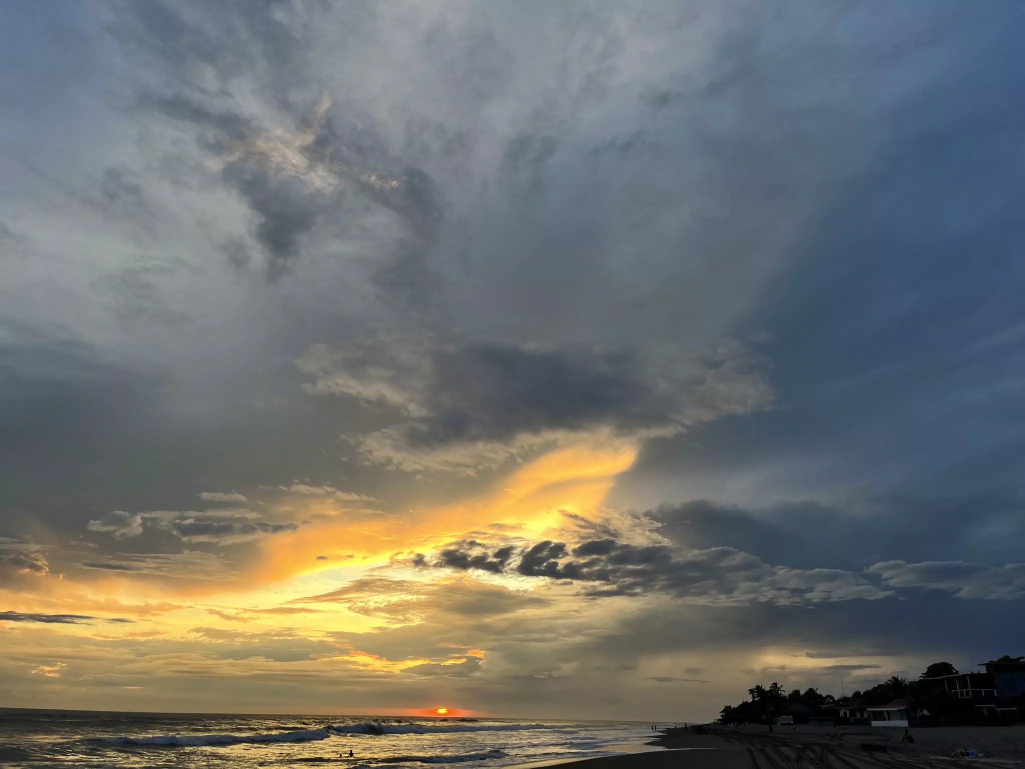 Sunset on the Pacific at Las Peñitas Beach, Nicaragua
