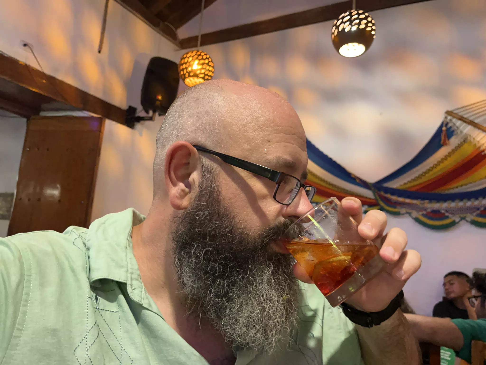 Scott Drinking a Negroni at Sundance