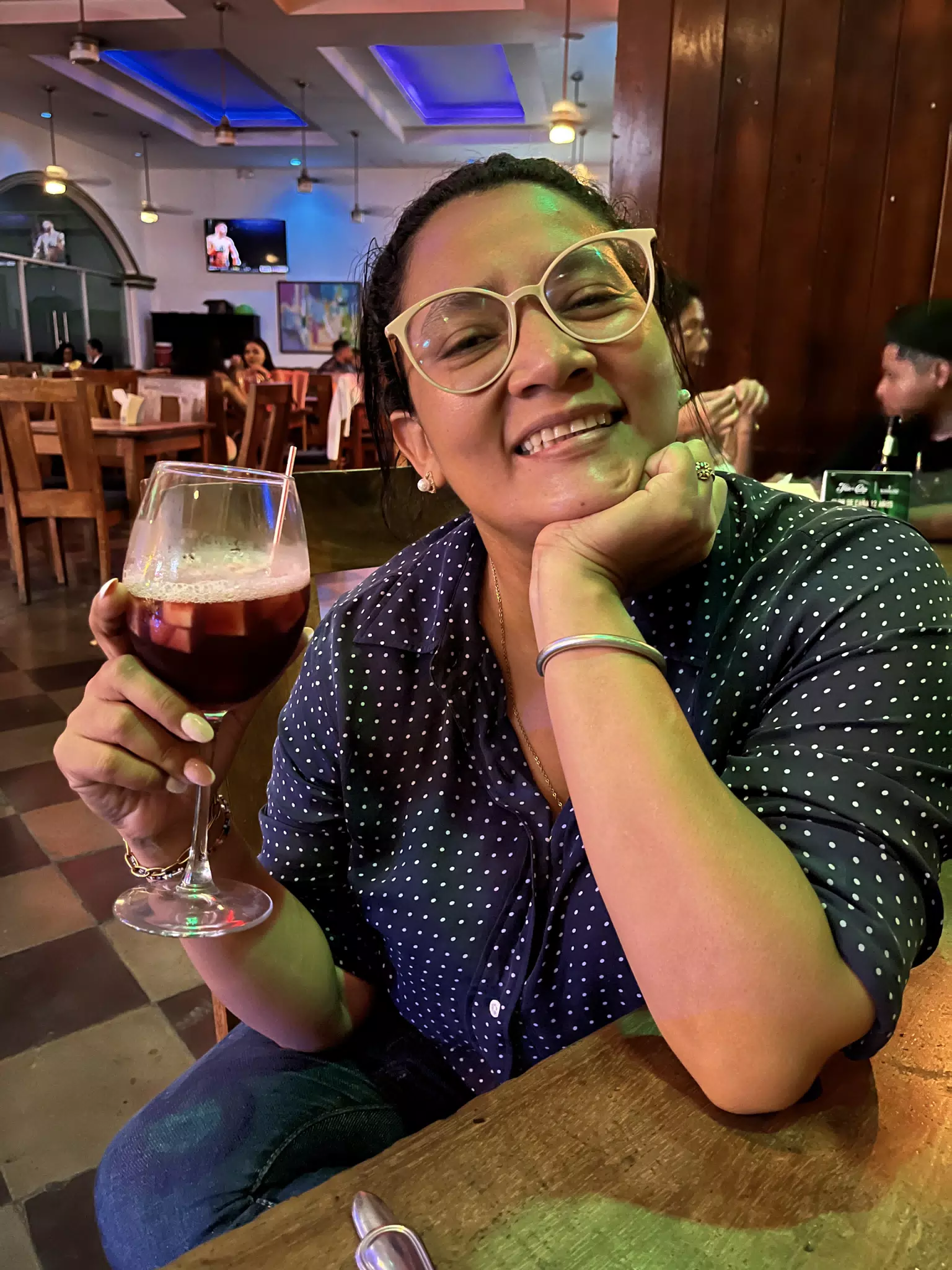 Marcela with Sangria