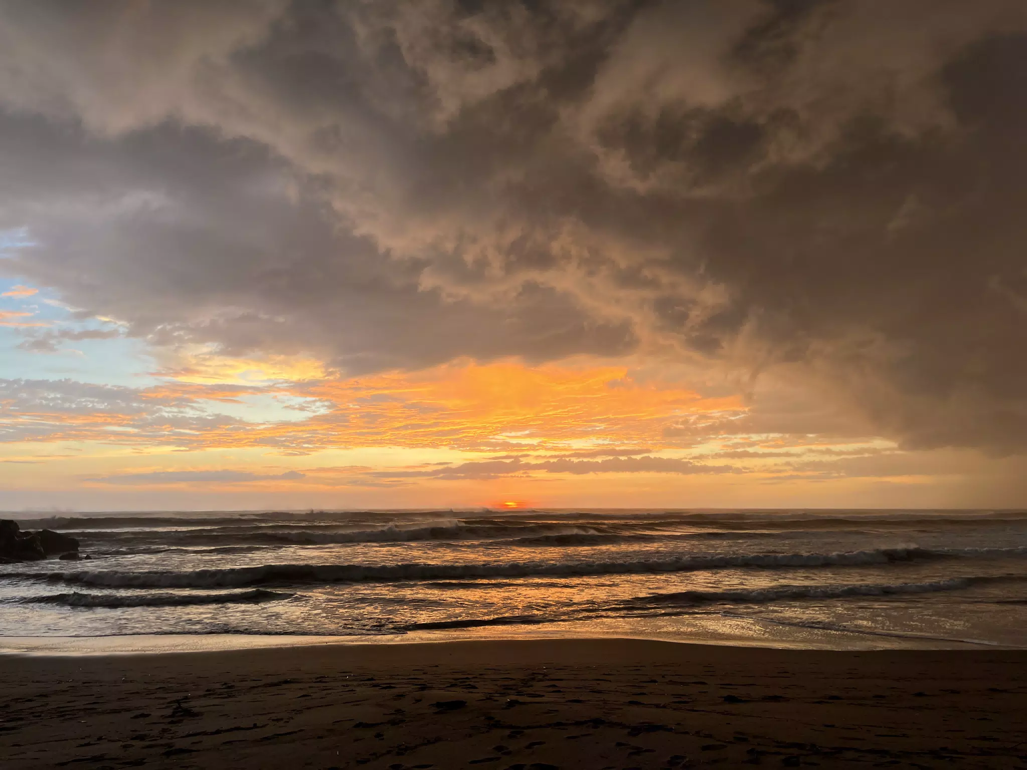 Pacific Ocean at Las Peñitas Nicaragua