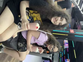 Liesl & Luciana with Smoothies in Managua