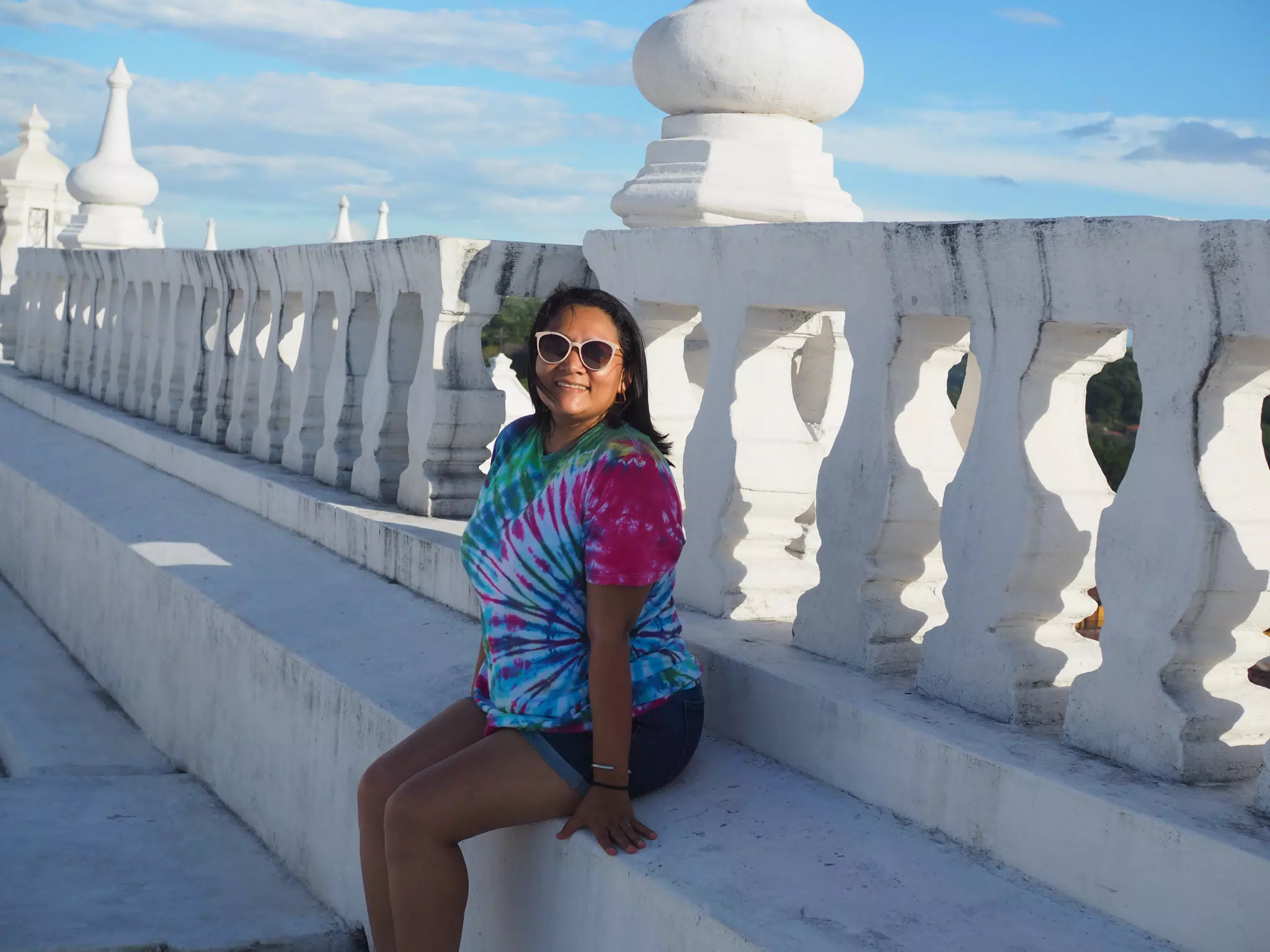 Marcela at the Leon Cathedral, Nicaragua