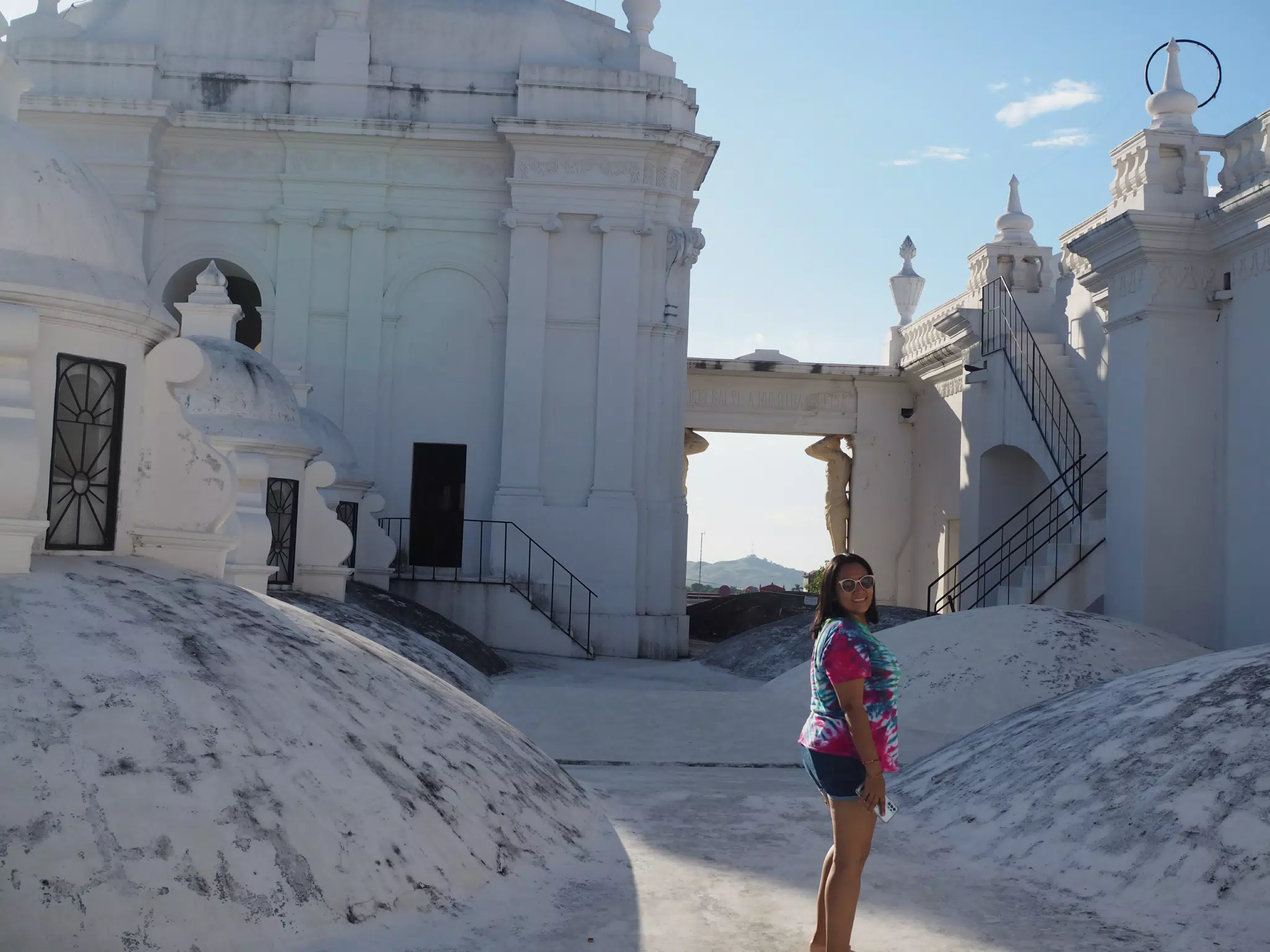 Marcela on the Roof of the Leon Cathedral