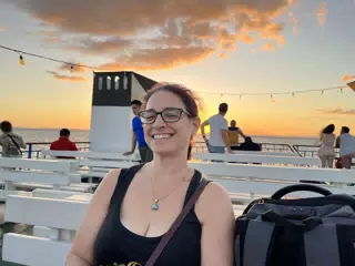 Dominica Smiling on the Ferry to Ometepe