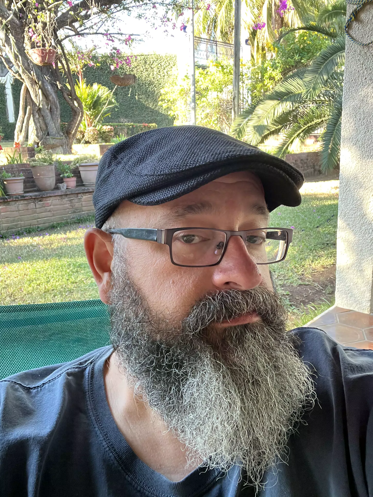 Driving Cap and Beard