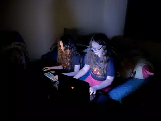 Liesl & Luciana Playing Minecraft Together