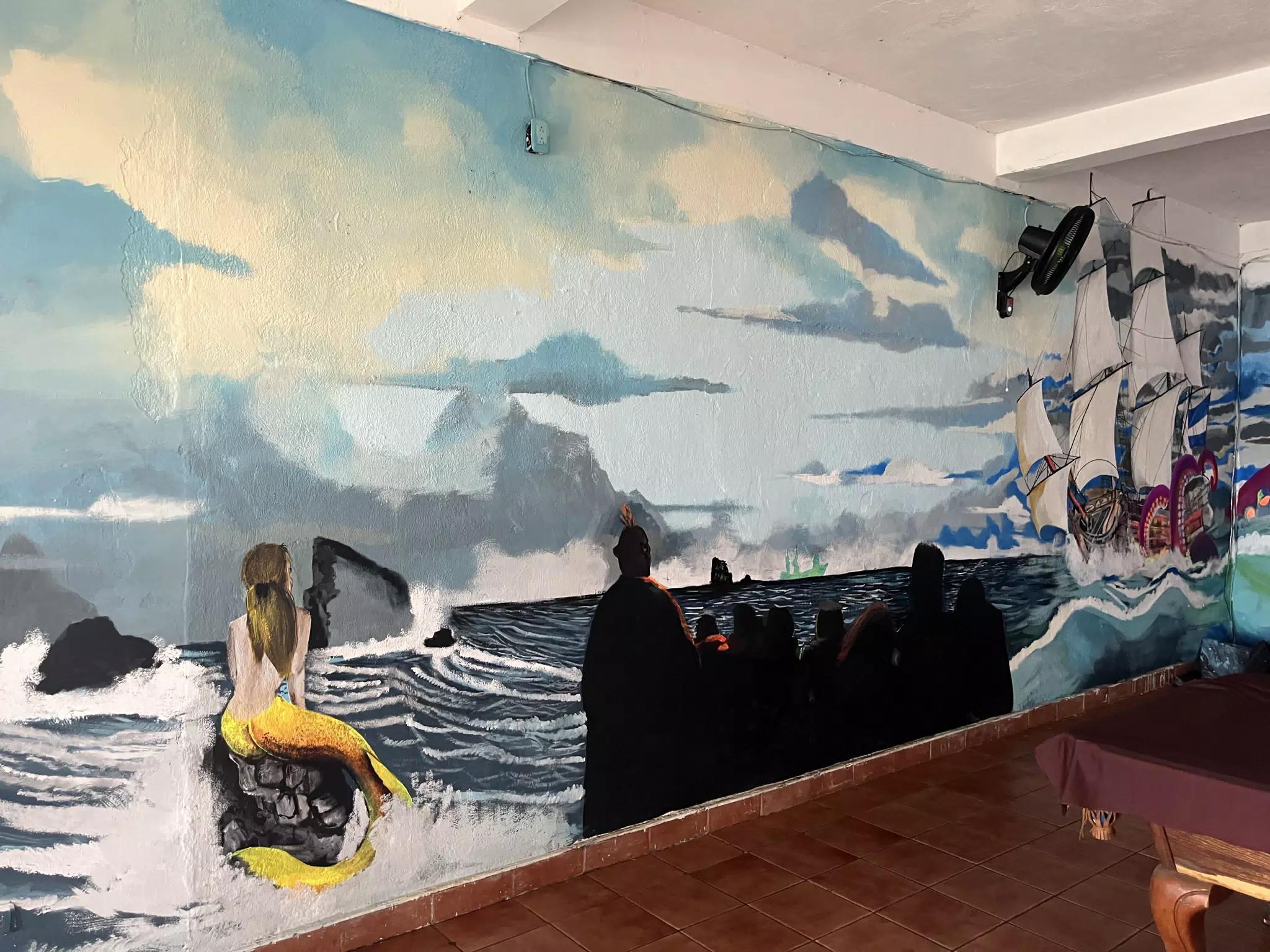 Simple Beach Lodge New Mermaid Mural, Las Peñitas, Nicaragua