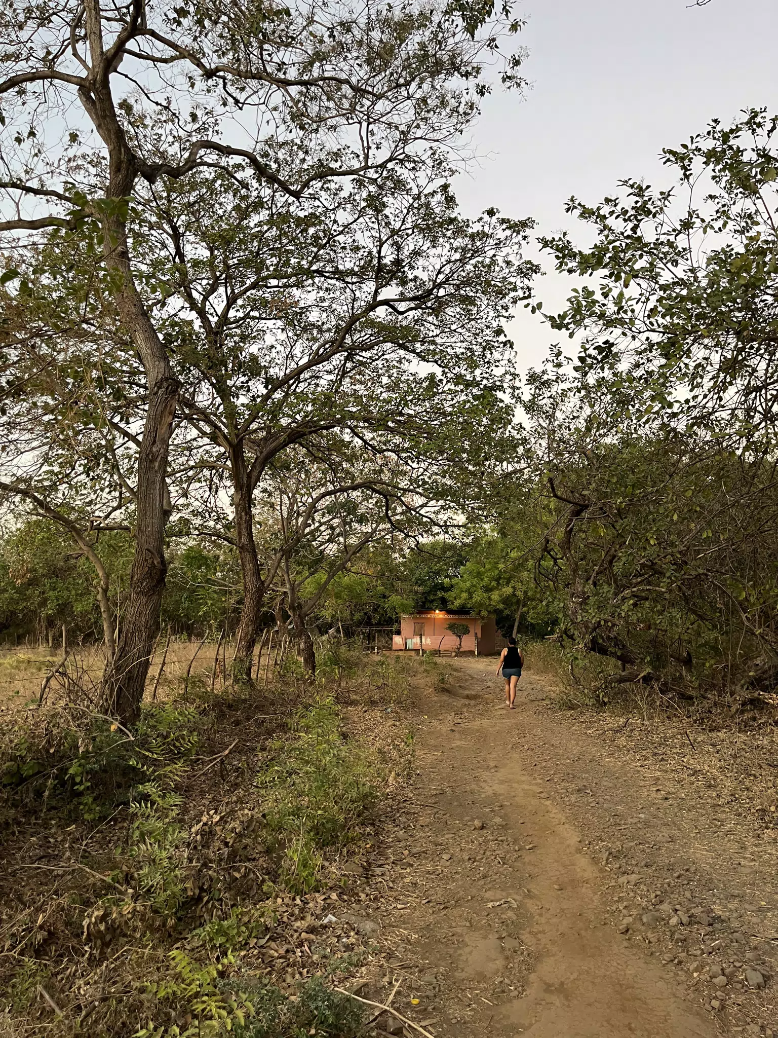 Marcela Walking Nicaraguan Back Road