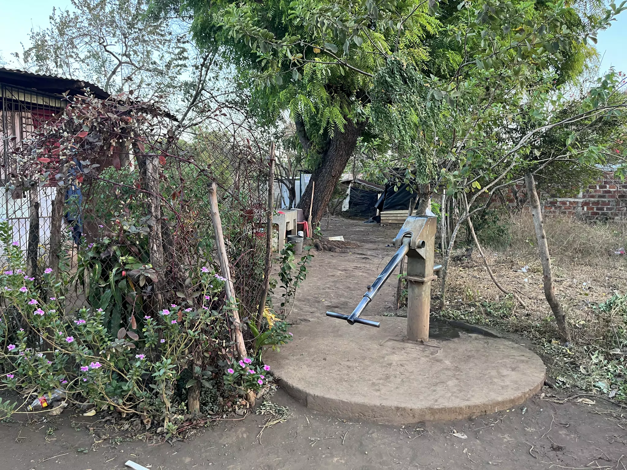 Old Manual Water Pump on Community Well in Rural Nicaragua