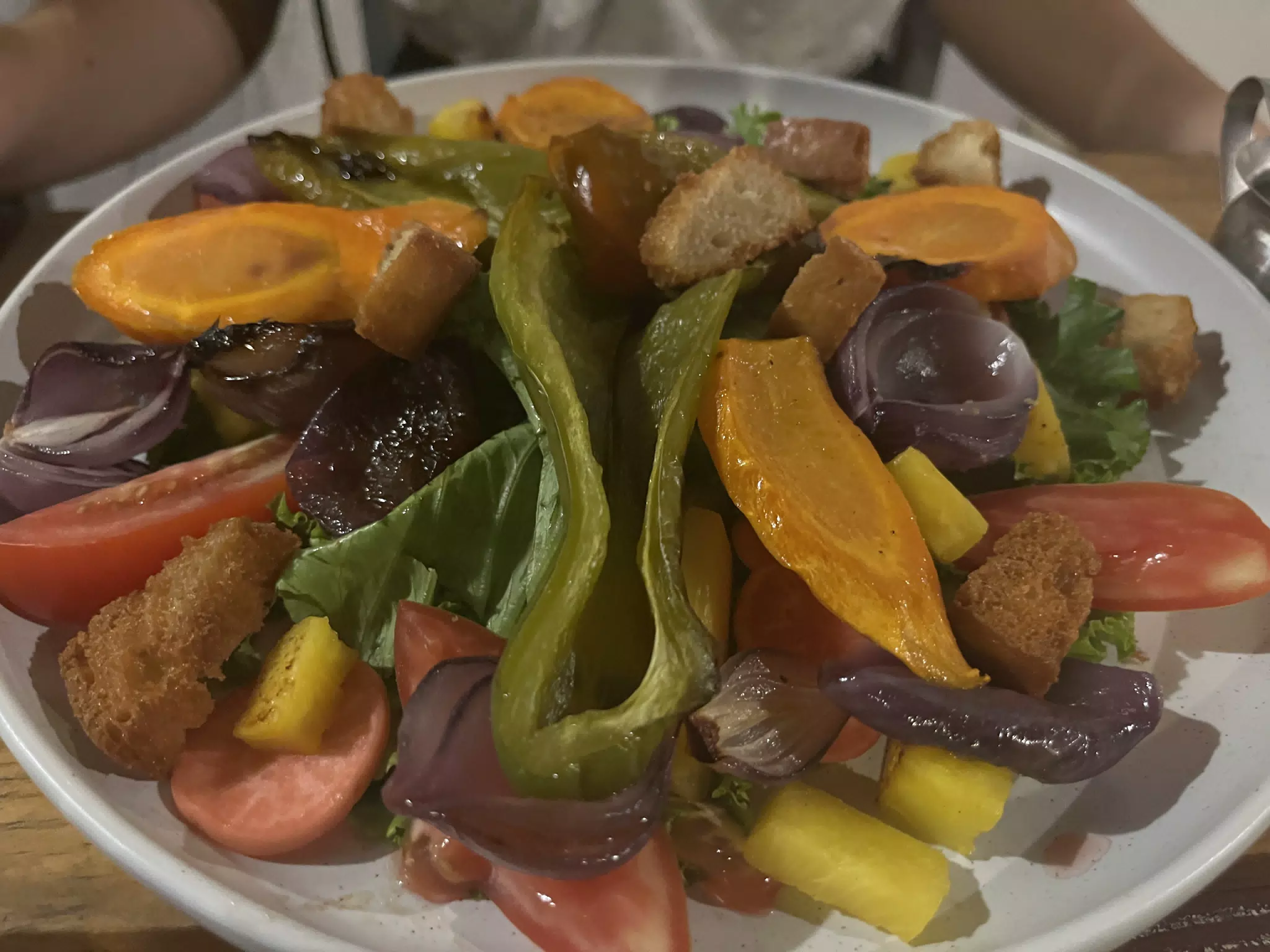 Camille's Grilled Veggie Salad at Sua Leon Nicaragua