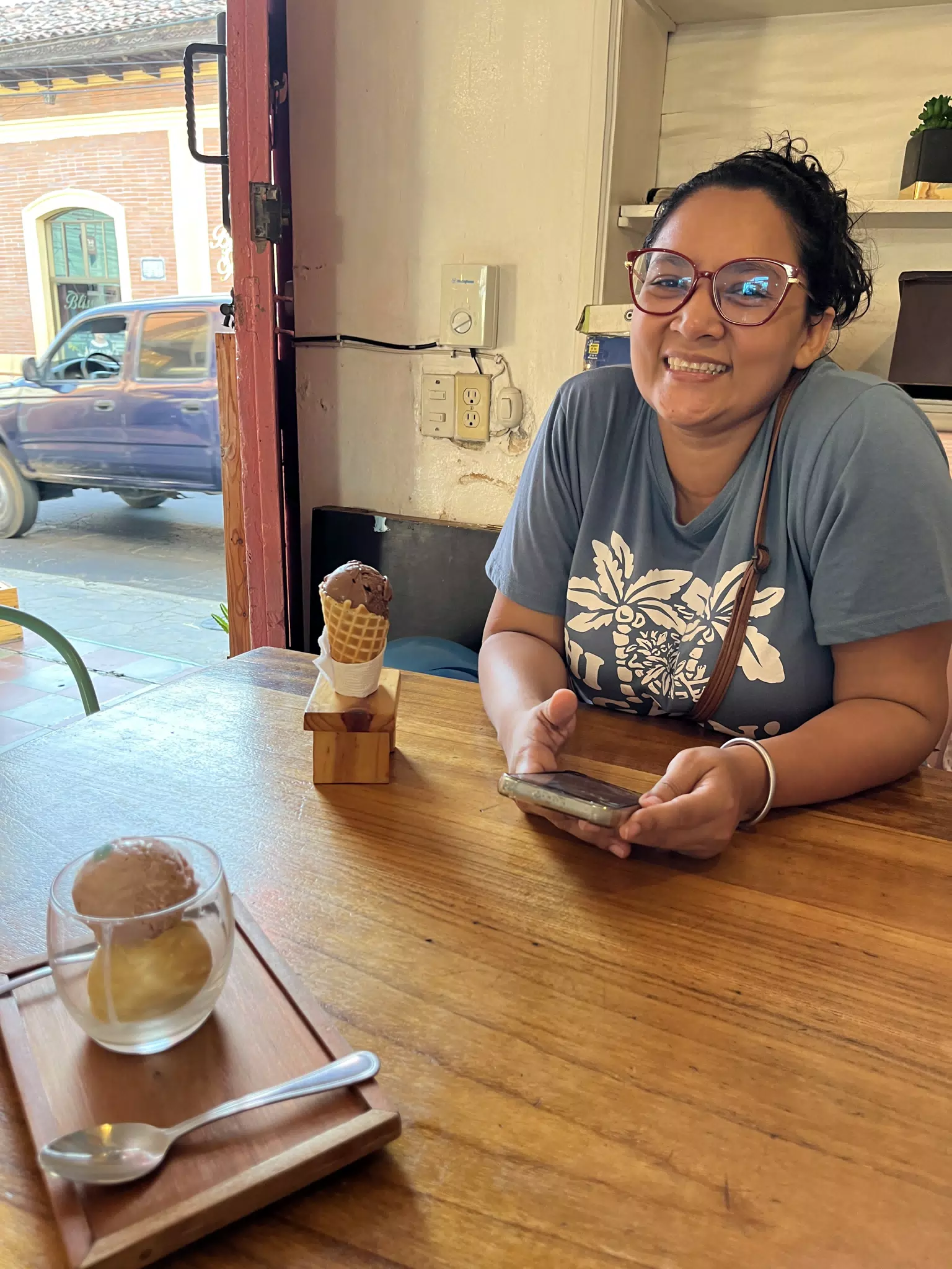 Marcela at Kiss Me, León, Nicaragua