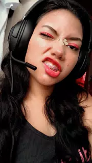Eva with Headset at Work