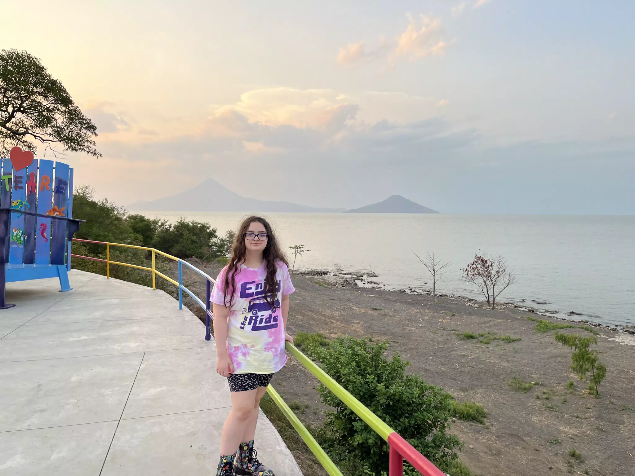 Luciana at the Mirador on Lago Xolotlan, Nicaragua
