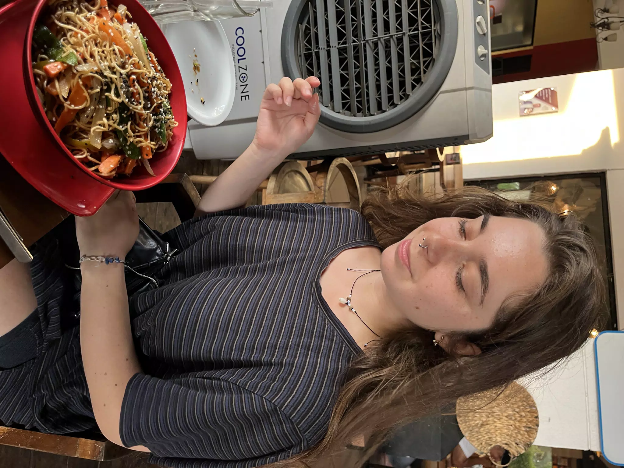 Camille Eating at Dragonfly
