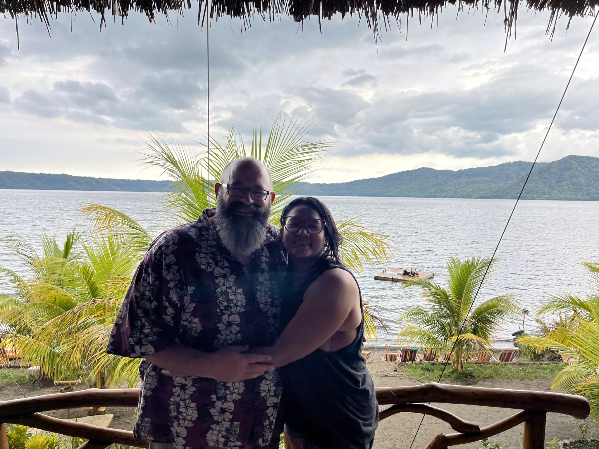 Scott and Marcela at Laguna de Apoyo