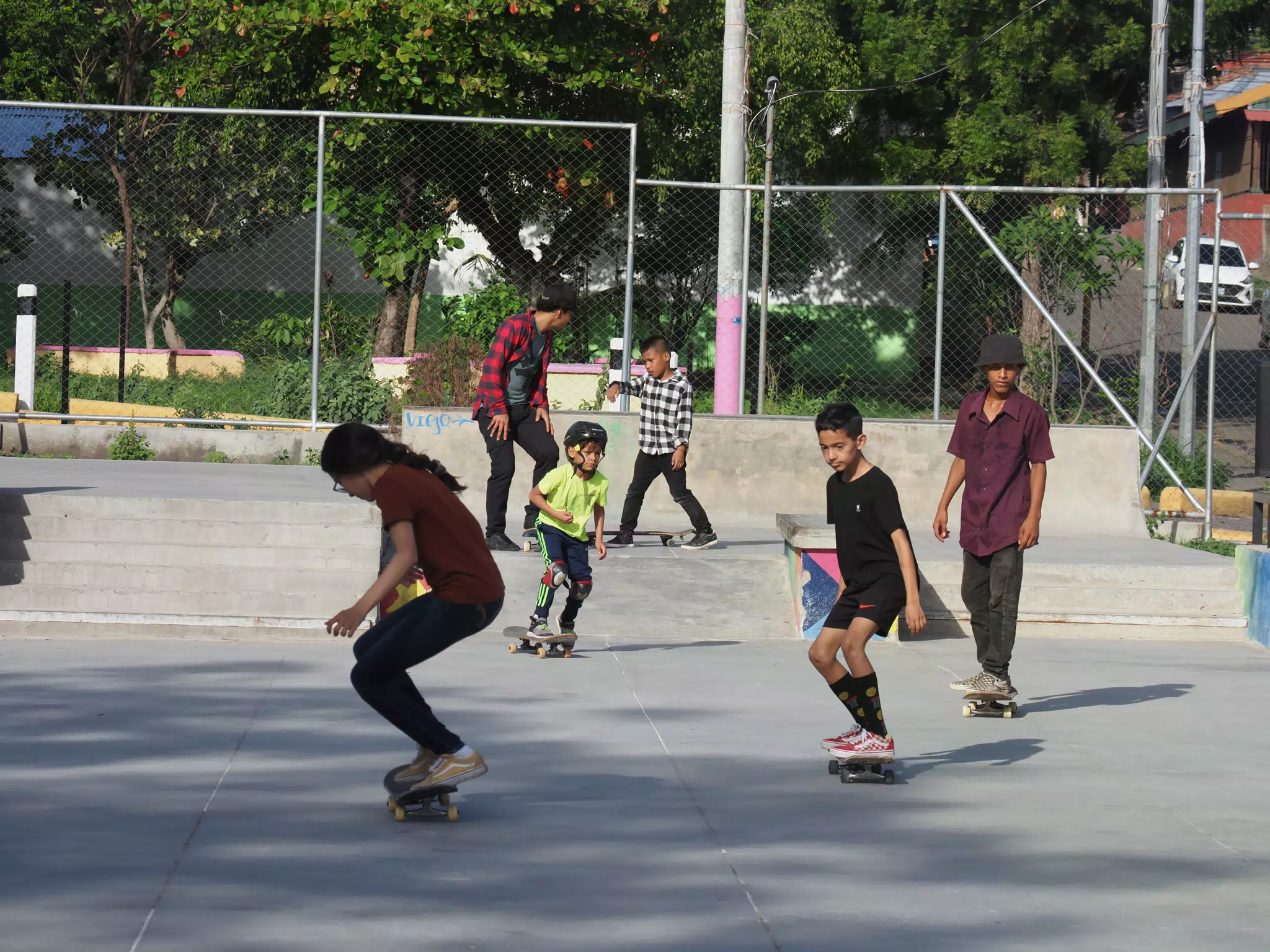 Skateboard Skating Competition in Leon Nicaragua Skate Park