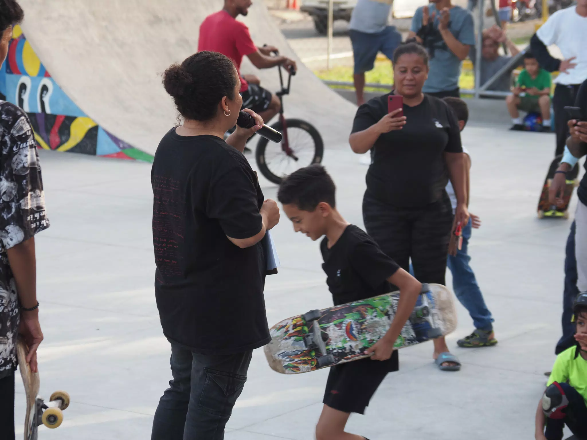 Skateboard Skating Competition in Leon Nicaragua Skate Park