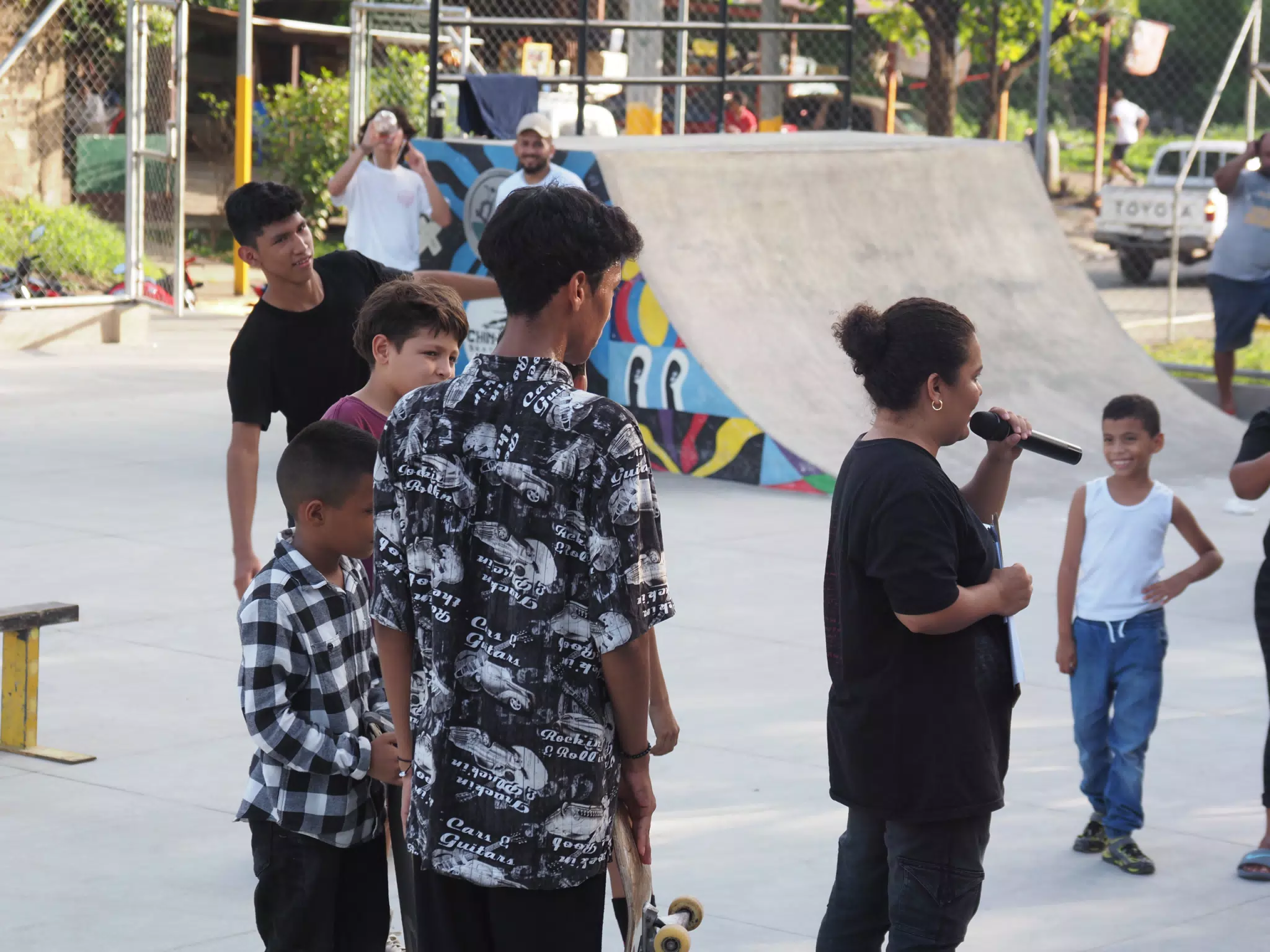 Skateboard Skating Competition in Leon Nicaragua Skate Park