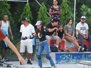 Skateboard Skating Competition in Leon Nicaragua Skate Park