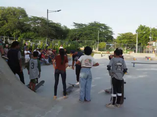 Skateboard Skating Competition in Leon Nicaragua Skate Park