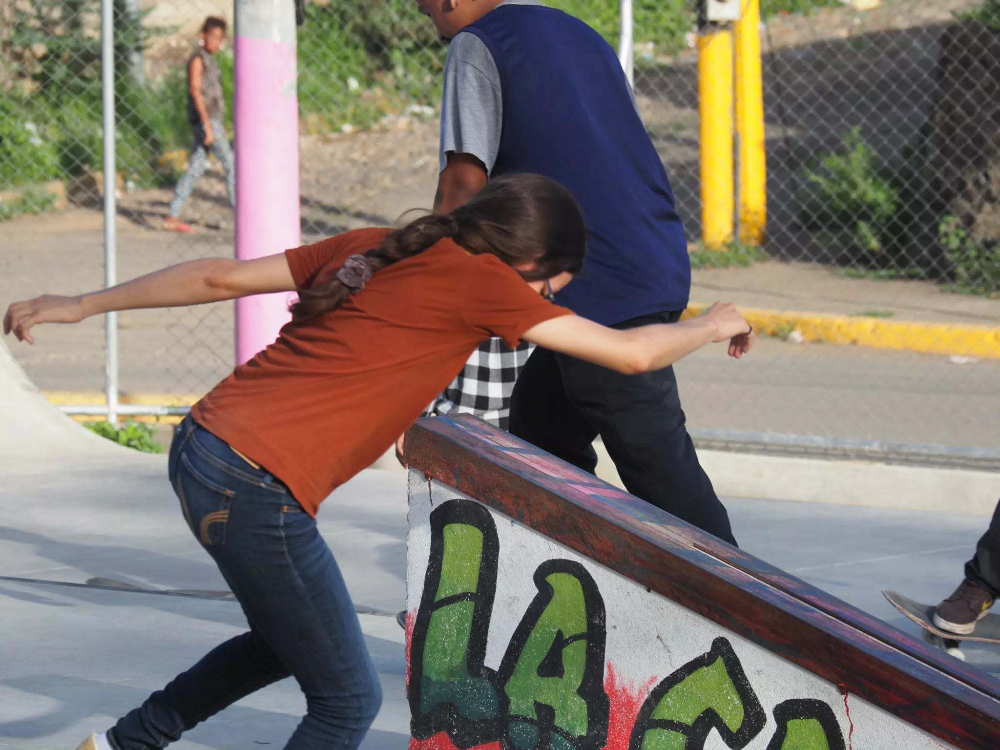Skateboard Skating Competition in Leon Nicaragua Skate Park