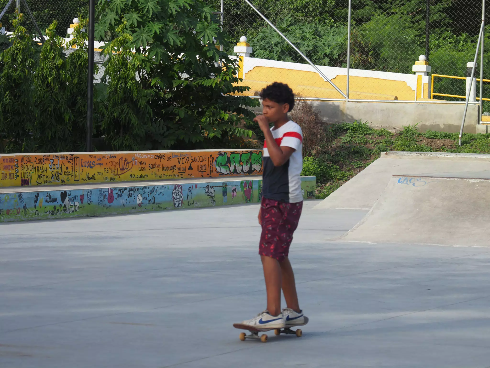 Skateboard Skating Competition in Leon Nicaragua Skate Park