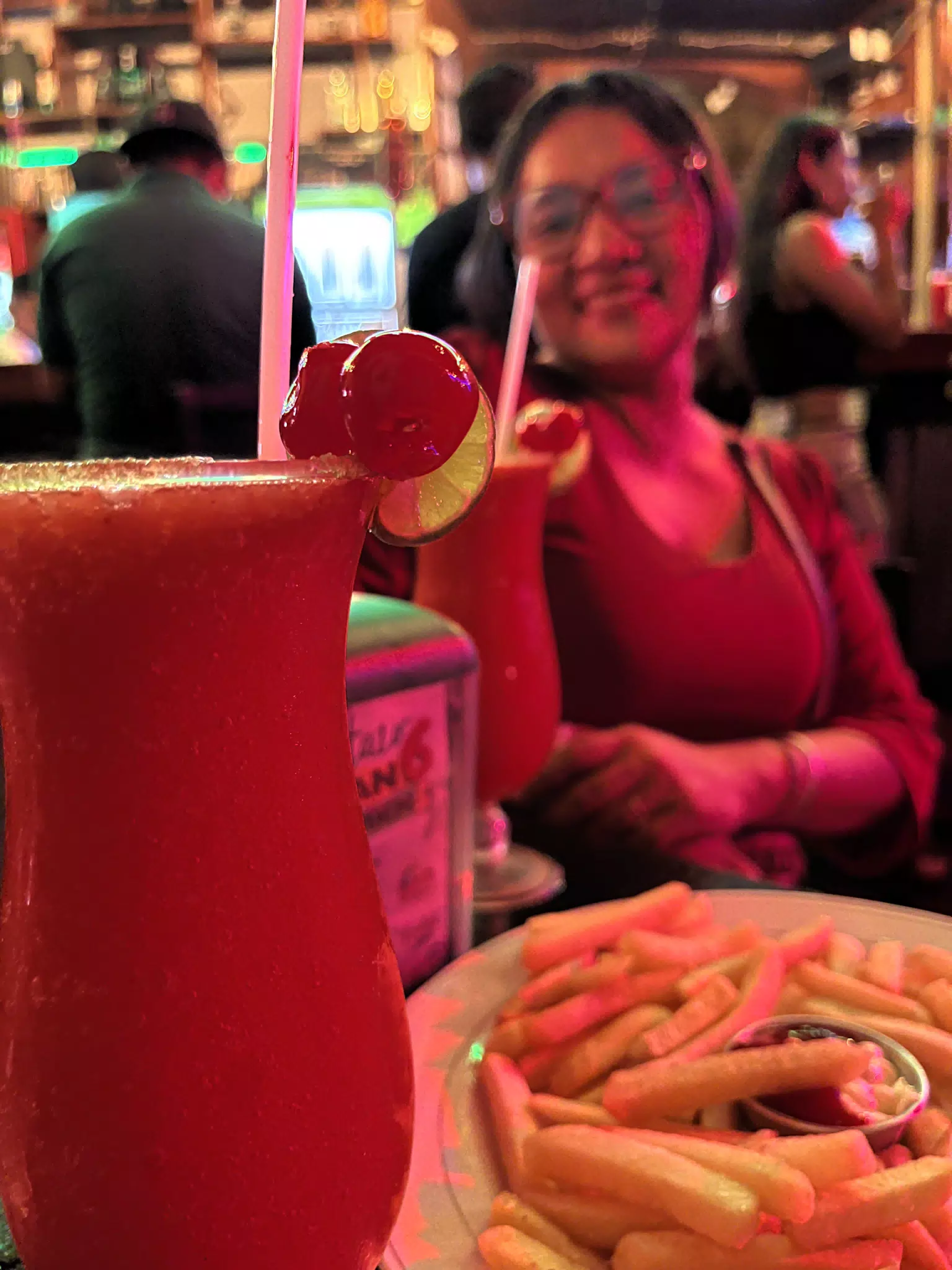 Strawberry Daquiri & Marcela at 23Bar Leon Nicaragua