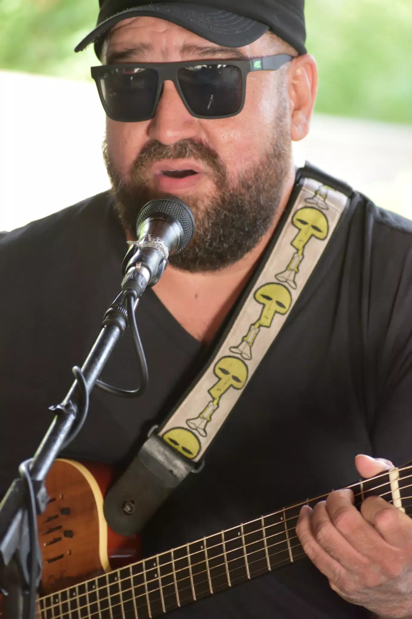 Big Rony Playing the Simple Beach Lodge, Las Peñitas, Nicaragua