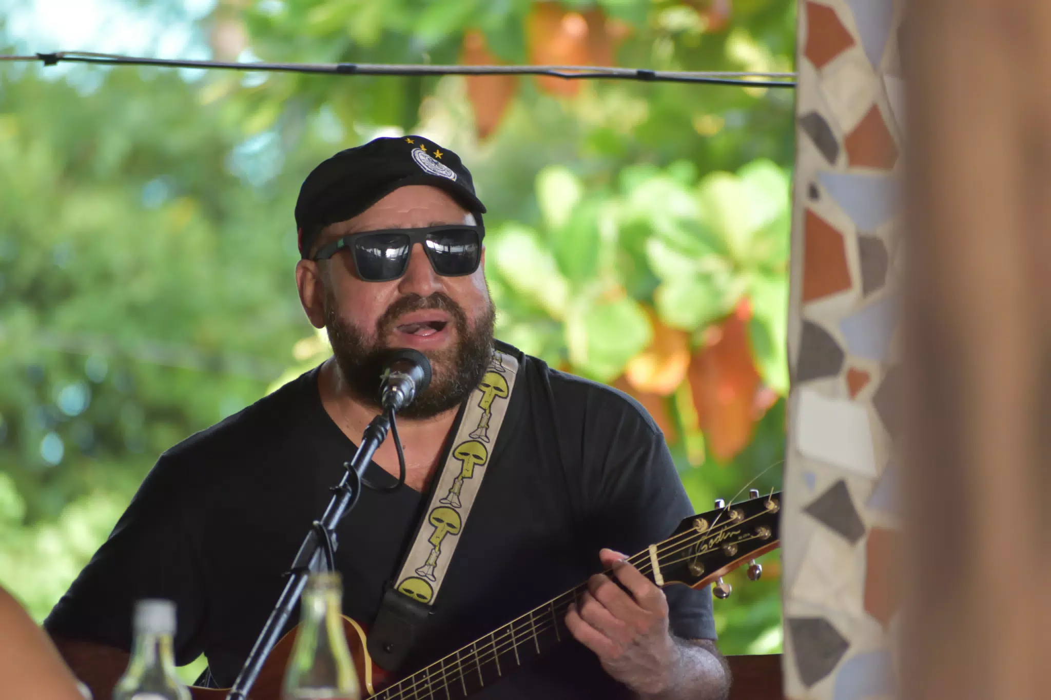 Big Rony Playing the Simple Beach Lodge, Las Peñitas, Nicaragua